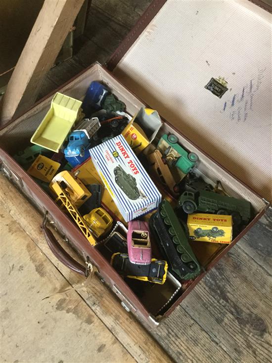 Case of Dinky cars etc